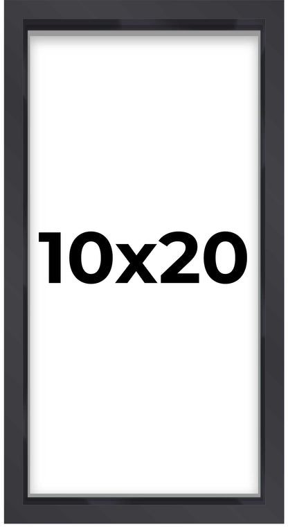 2" Deep Black Shadow Box Frame With White Acid-Free Backing