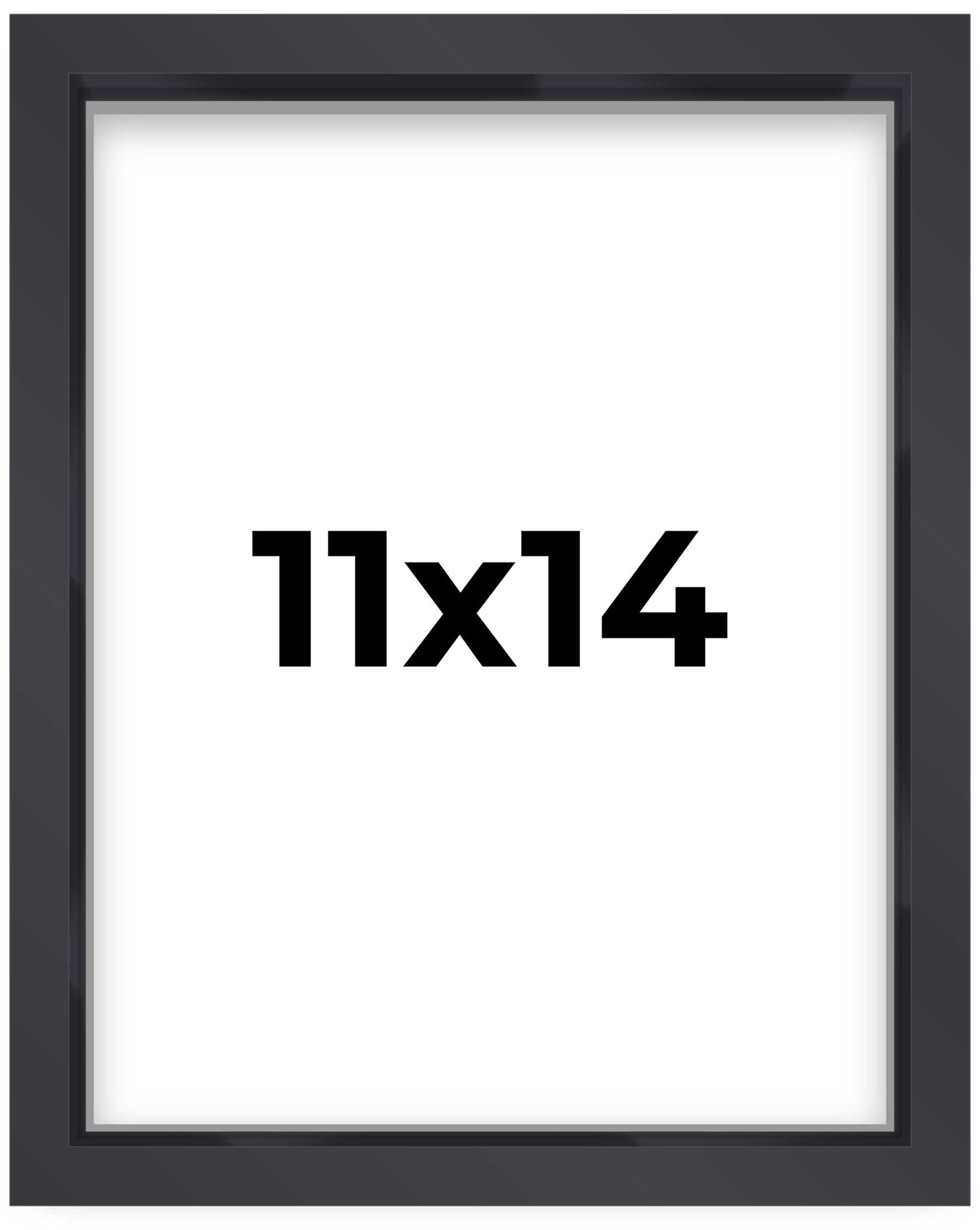 2" Deep Black Shadow Box Frame With White Acid-Free Backing