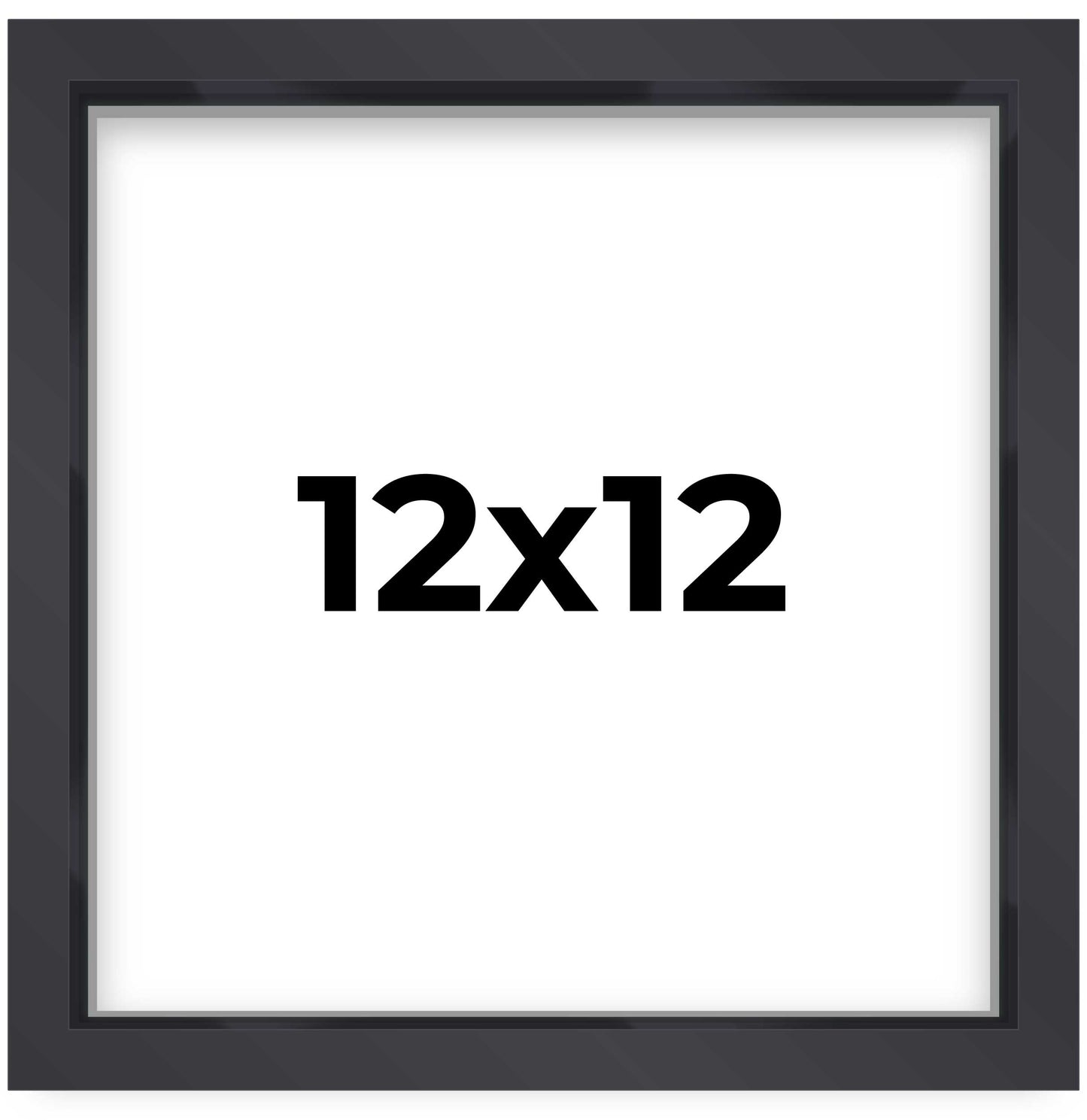 2" Deep Black Shadow Box Frame With White Acid-Free Backing