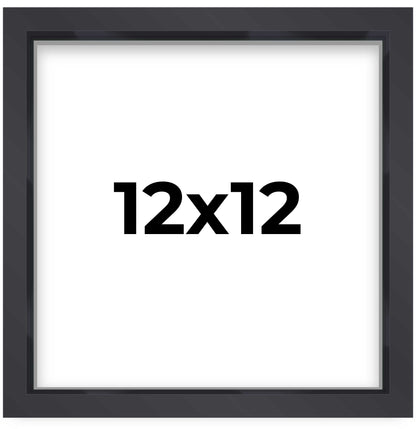 2" Deep Black Shadow Box Frame With White Acid-Free Backing