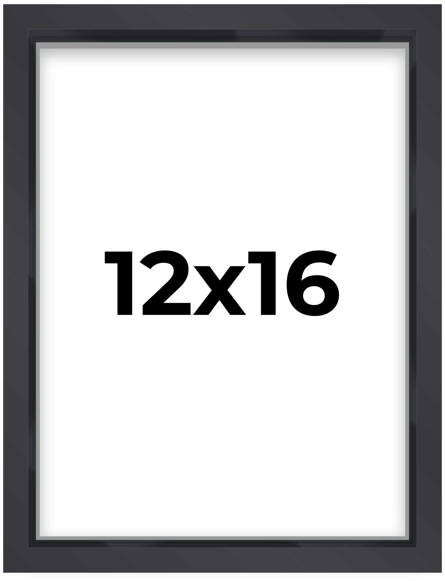 2" Deep Black Shadow Box Frame With White Acid-Free Backing