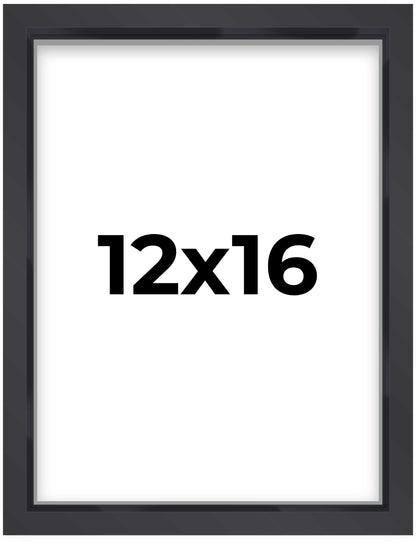 2" Deep Black Shadow Box Frame With White Acid-Free Backing