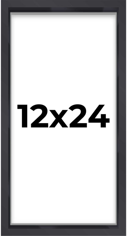 2" Deep Black Shadow Box Frame With White Acid-Free Backing