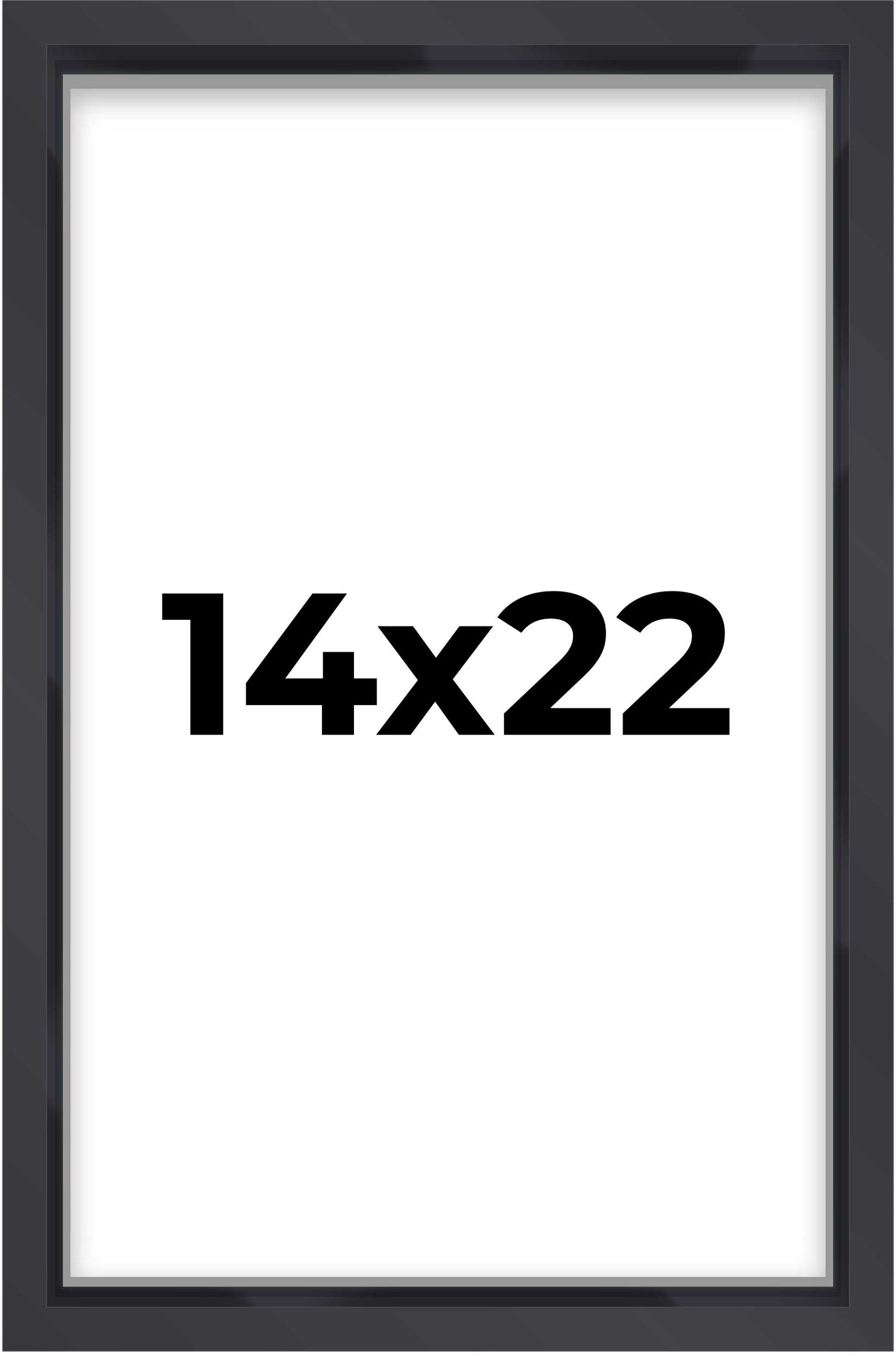 2" Deep Black Shadow Box Frame With White Acid-Free Backing