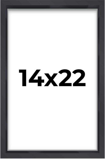 2" Deep Black Shadow Box Frame With White Acid-Free Backing