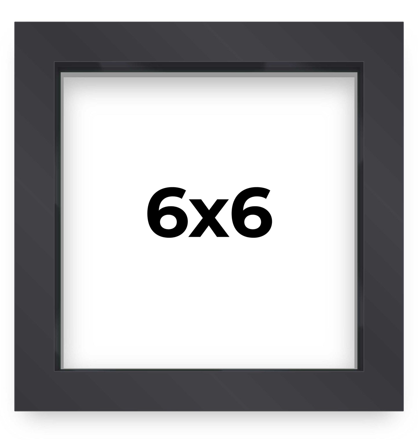 2" Deep Black Shadow Box Frame With White Acid-Free Backing