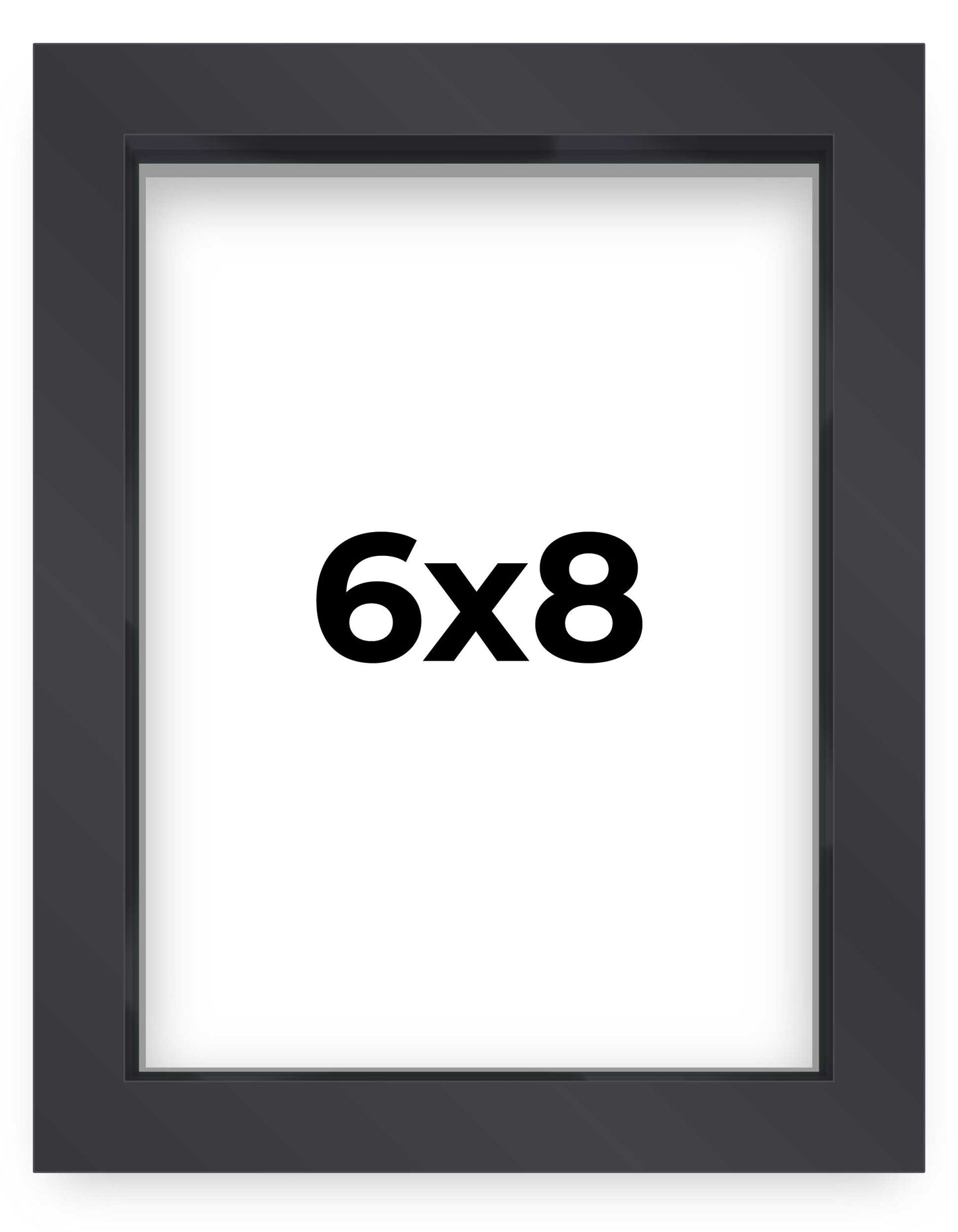 2" Deep Black Shadow Box Frame With White Acid-Free Backing