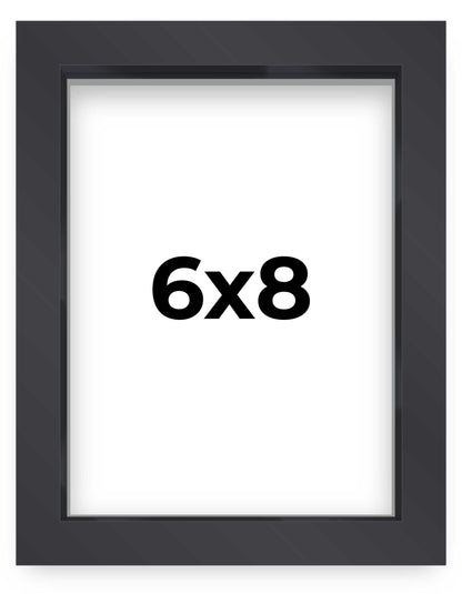 2" Deep Black Shadow Box Frame With White Acid-Free Backing