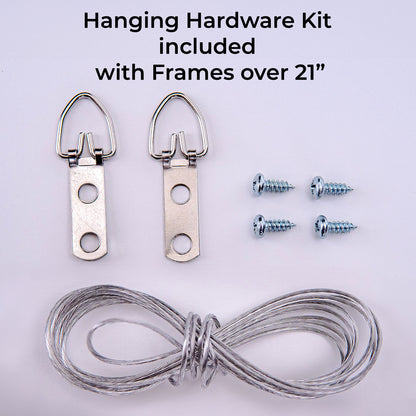 5x11 Frame Black Wood Picture Frame - UV Acrylic Plexiglass, Foam Board Backing aaa Hanging Hardware Included