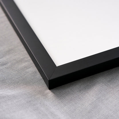 8x12 Frame Black Solid Wood Picture Frame - UV Acrylic Plexiglass, Foam Board Backing aaa Hanging Hardware Included