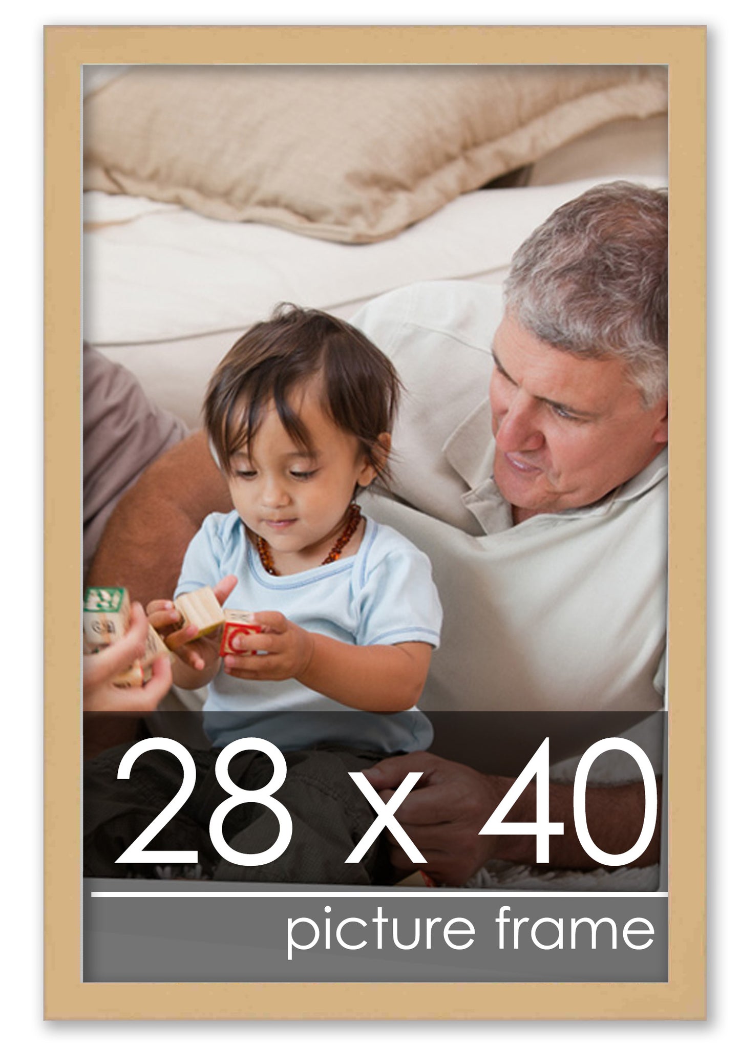 Traditional Natural Wood Picture Frame