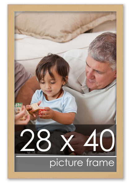 Traditional Natural Wood Picture Frame