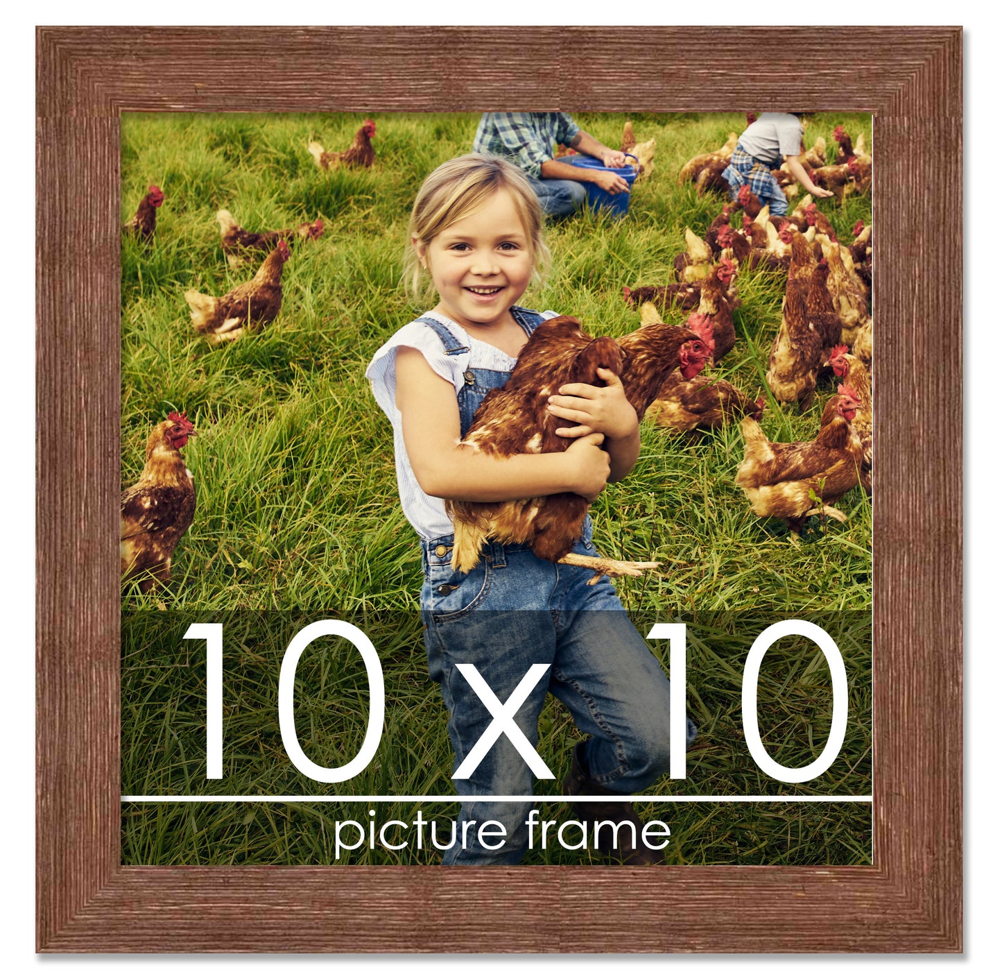 Distressed/Aged Brown Wood Picture Frame