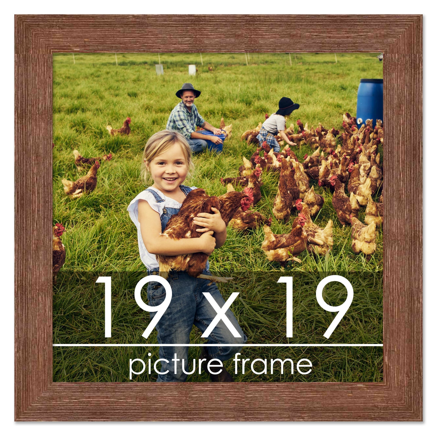 Distressed/Aged Brown Wood Picture Frame