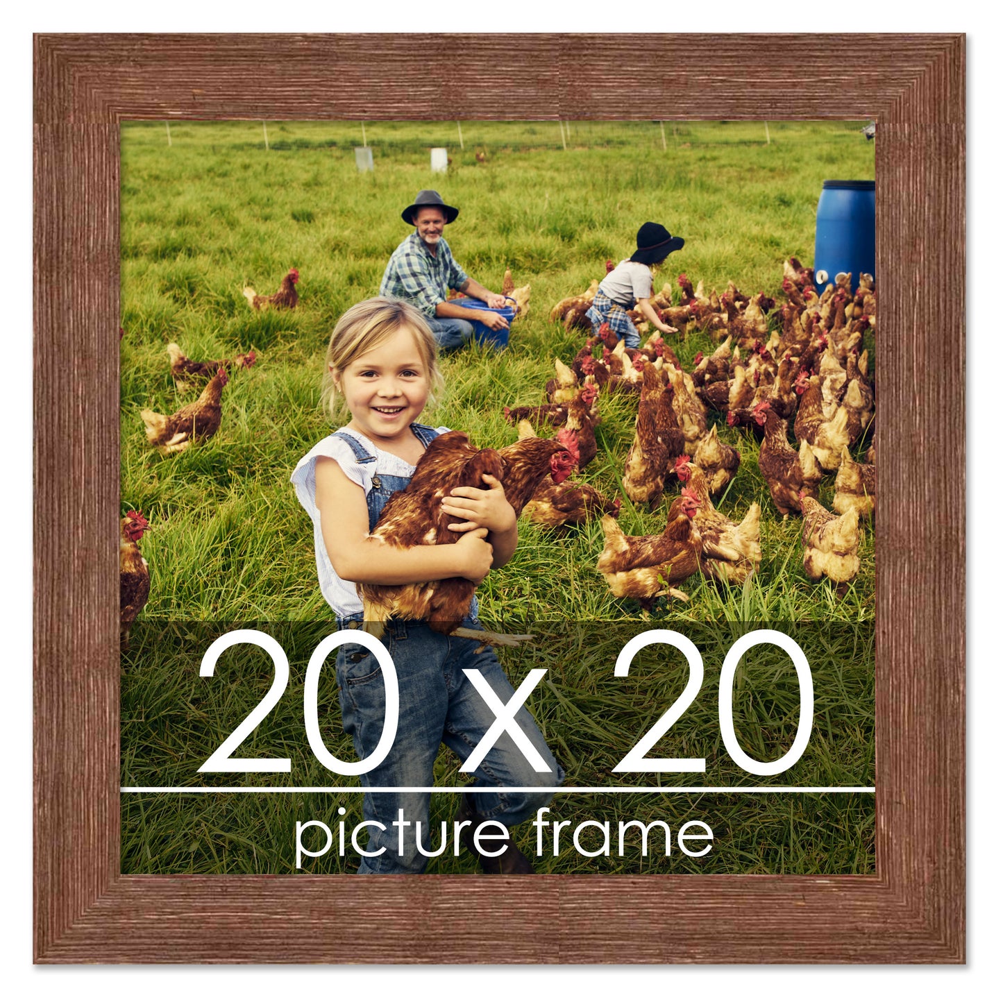 Distressed/Aged Brown Wood Picture Frame