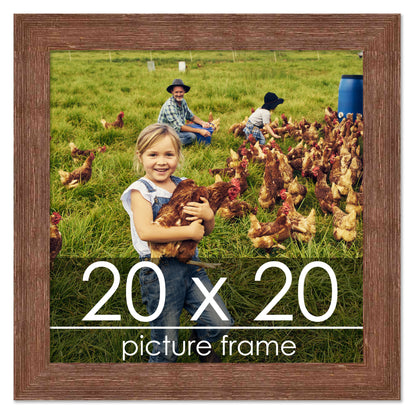 Distressed/Aged Brown Wood Picture Frame