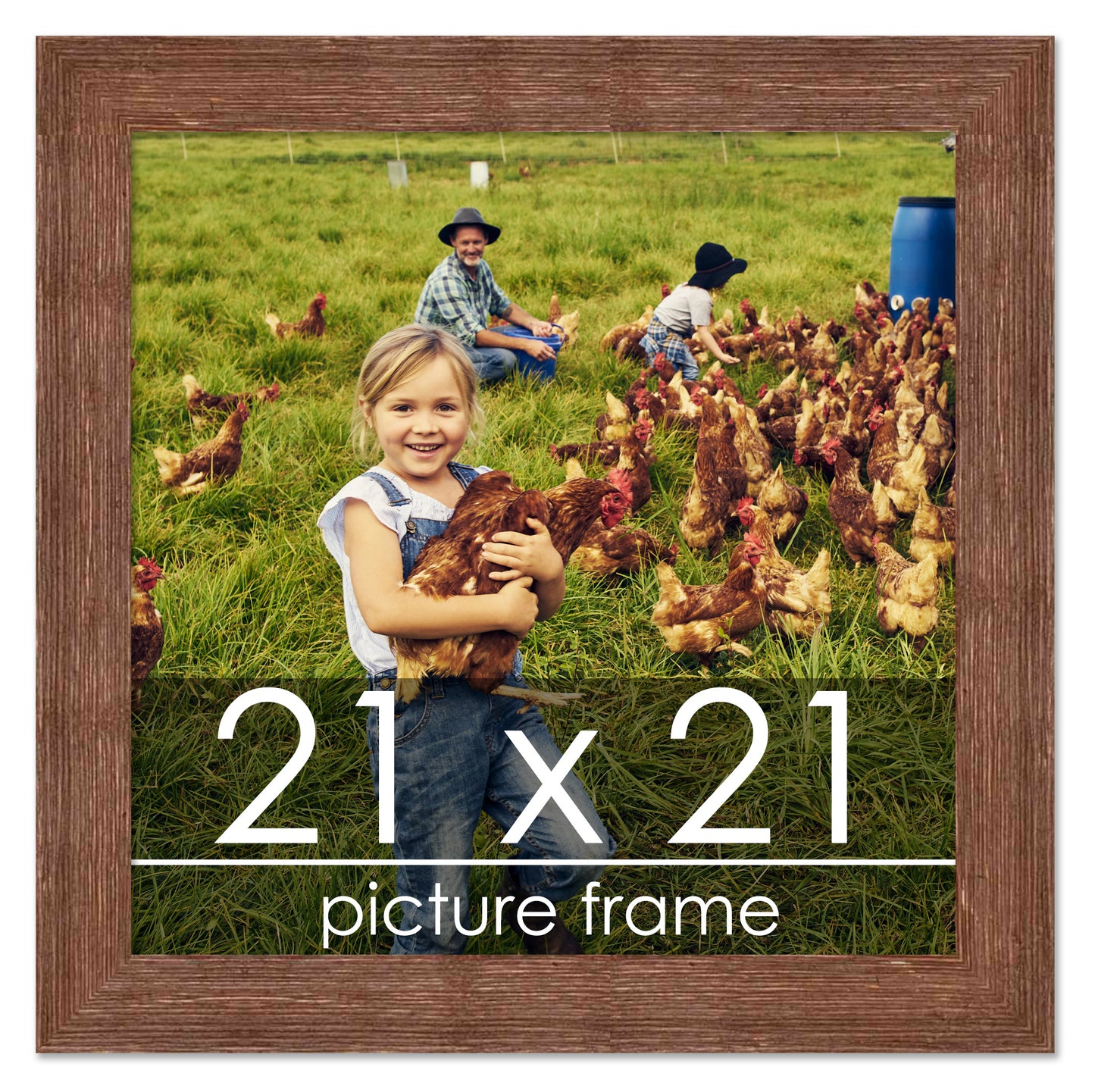 Distressed/Aged Brown Wood Picture Frame