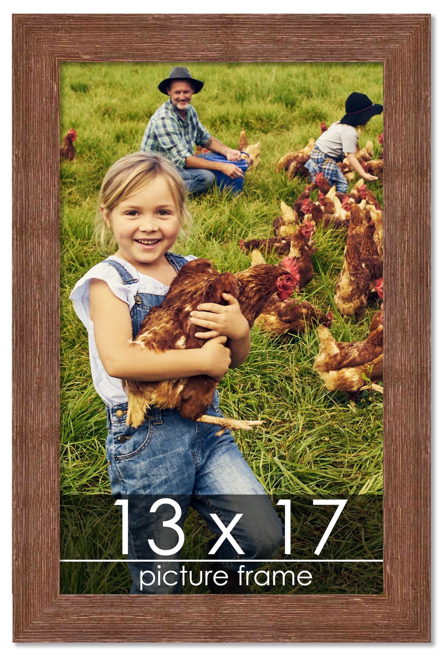 Distressed/Aged Brown Wood Picture Frame