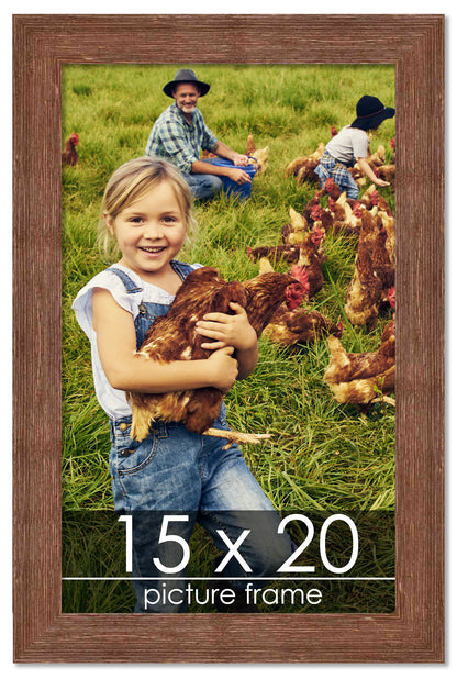 Distressed/Aged Brown Wood Picture Frame