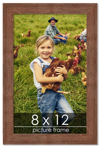 Distressed/Aged Brown Wood Picture Frame