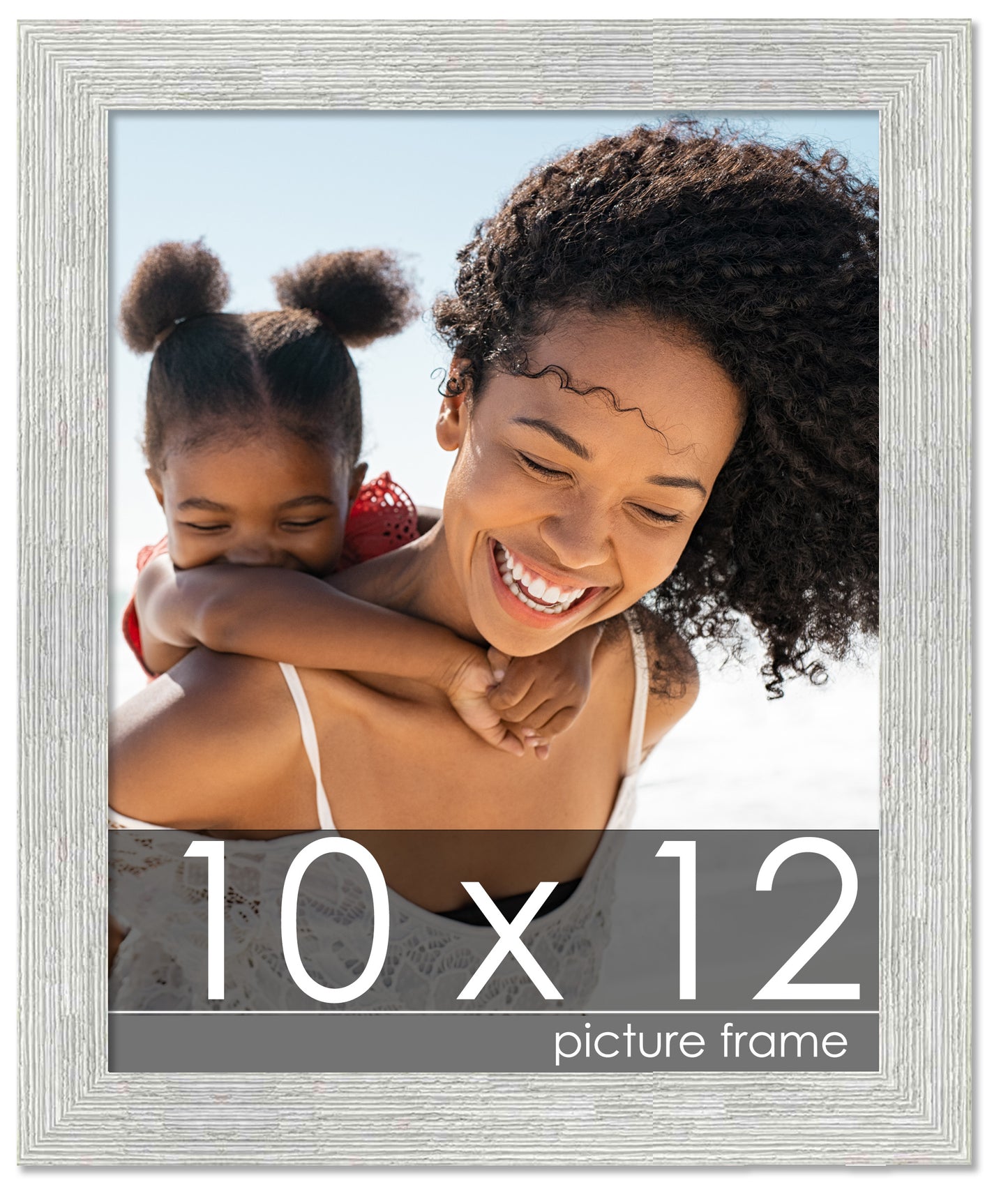 Distressed/Aged White Washed Wood Picture Frame