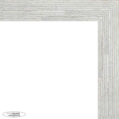 Distressed/Aged White Washed Wood Picture Frame