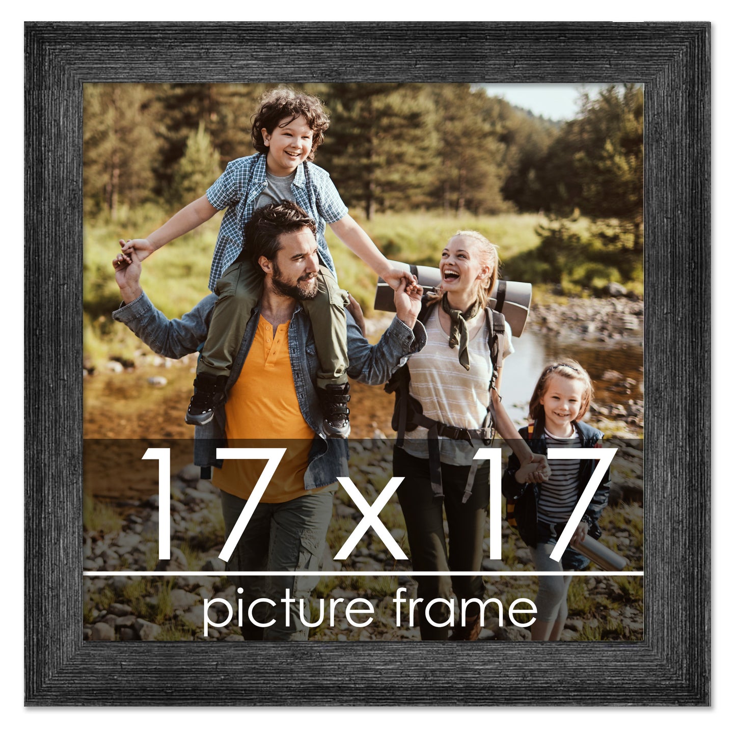Distressed/Aged Black Wood Picture Frame