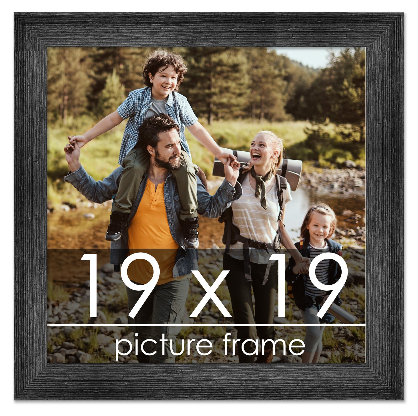 Distressed/Aged Black Wood Picture Frame