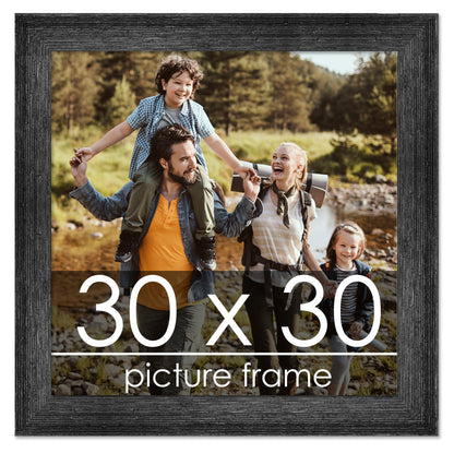 Distressed/Aged Black Wood Picture Frame