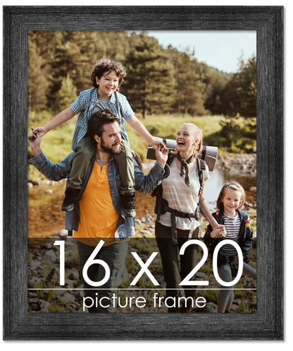 Distressed/Aged Black Wood Picture Frame