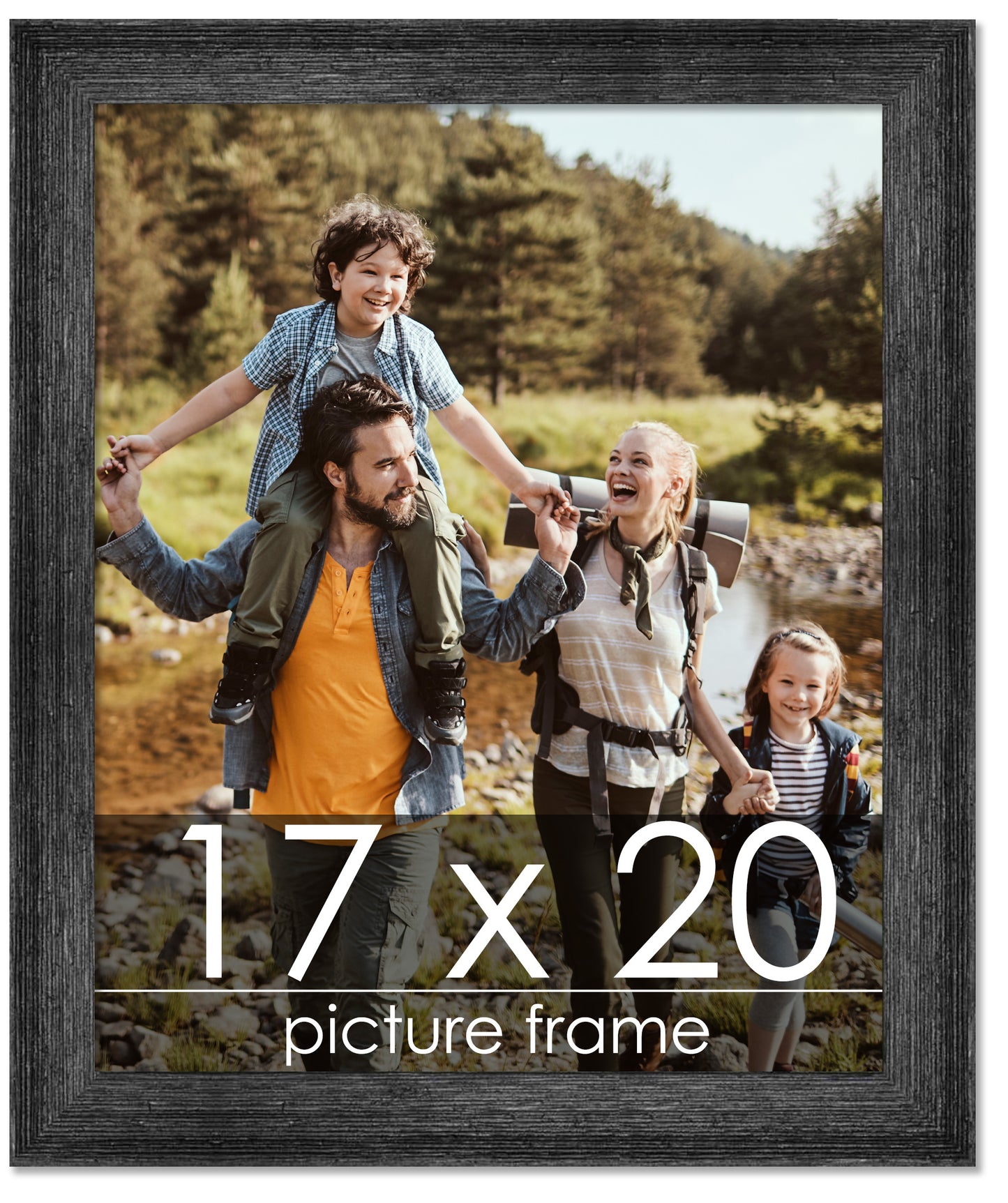 Distressed/Aged Black Wood Picture Frame