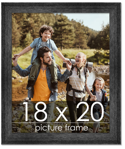 Distressed/Aged Black Wood Picture Frame