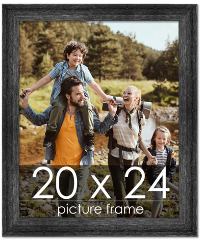 Distressed/Aged Black Wood Picture Frame