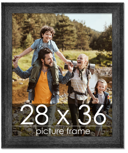 Distressed/Aged Black Wood Picture Frame