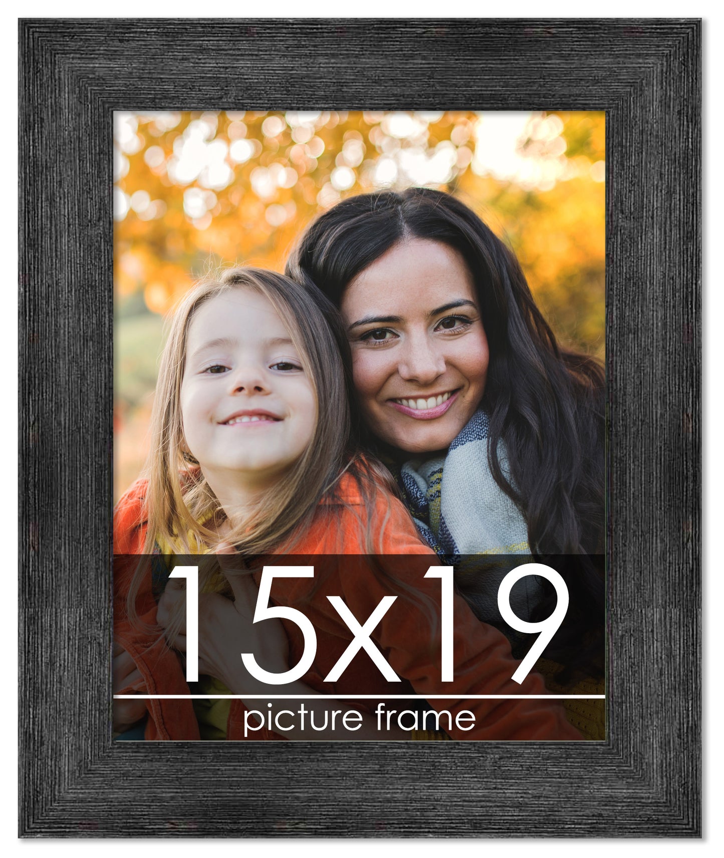 Distressed/Aged Black Wood Picture Frame