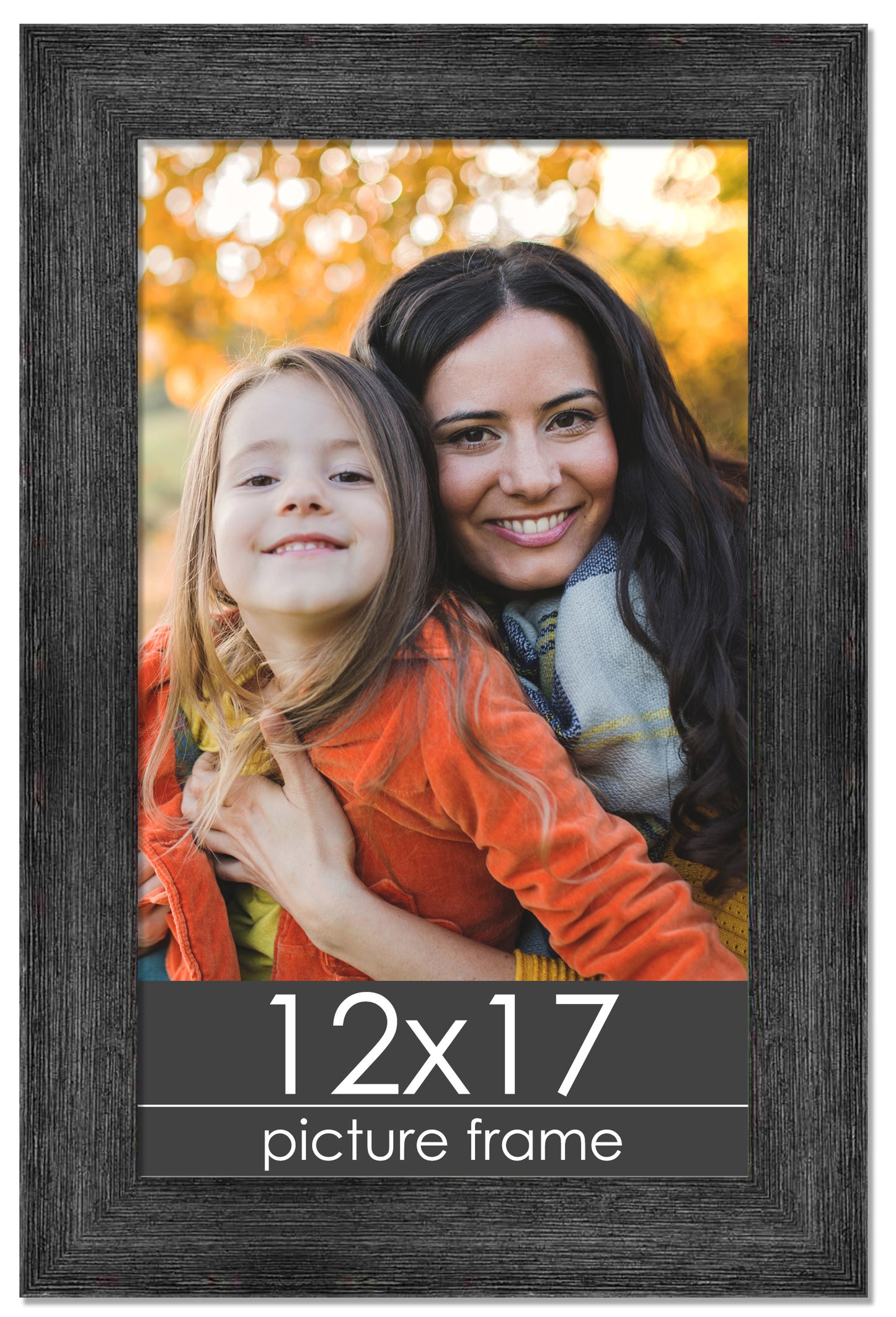 Distressed/Aged Black Wood Picture Frame