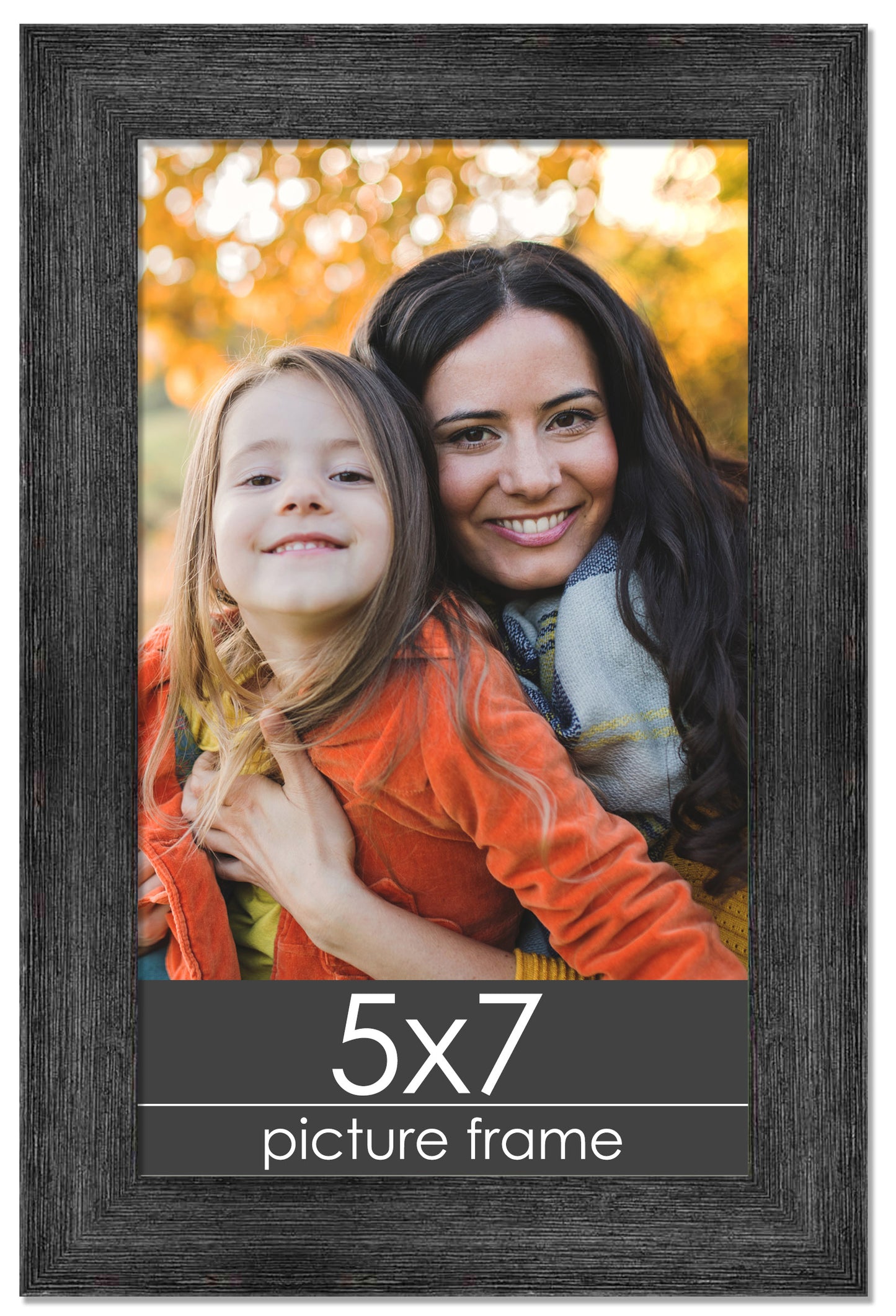 Distressed/Aged Black Wood Picture Frame