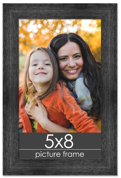 Distressed/Aged Black Wood Picture Frame