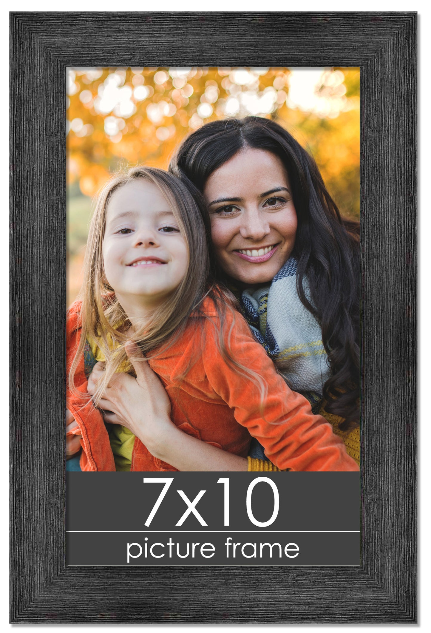 Distressed/Aged Black Wood Picture Frame