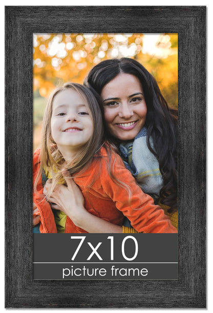 Distressed/Aged Black Wood Picture Frame