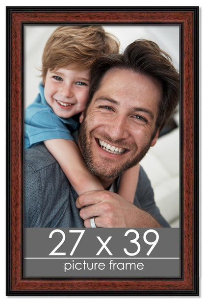Traditional Mahogany Wood Picture Frame