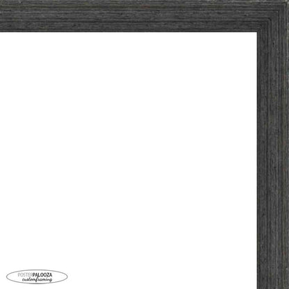 Distressed Black Shadow Box Frame With Dark Berry Acid-Free Suede Backing
