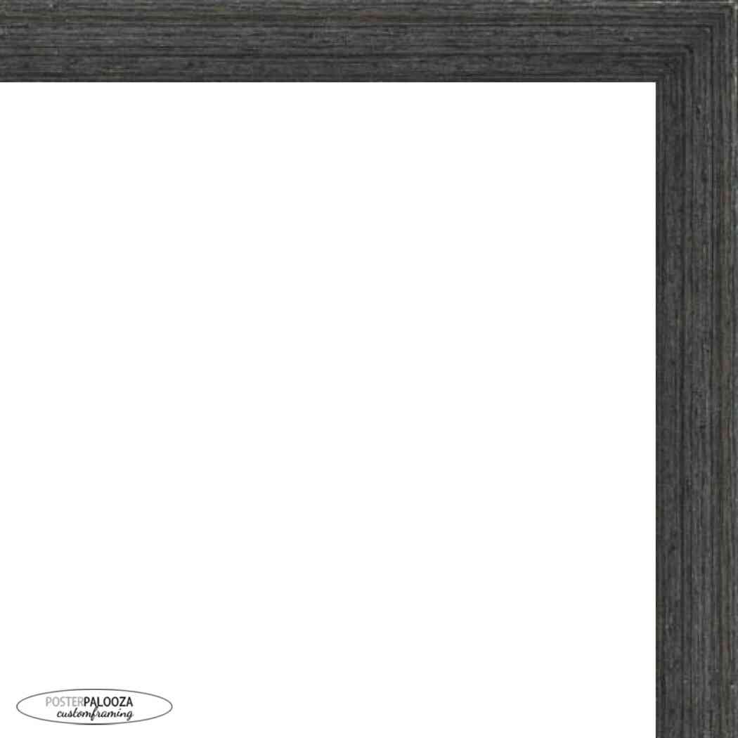 Distressed Black Shadow Box Frame With Forest Green Acid-Free Suede Backing