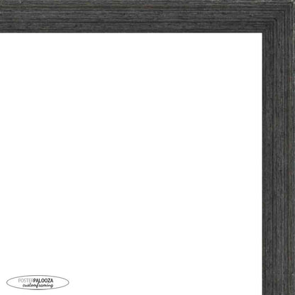 Distressed Black Shadow Box Frame With White Acid-Free Suede Backing