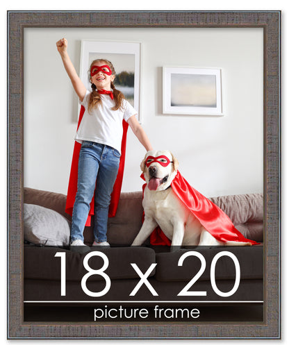 Distressed/Aged Pewter Wood Picture Frame
