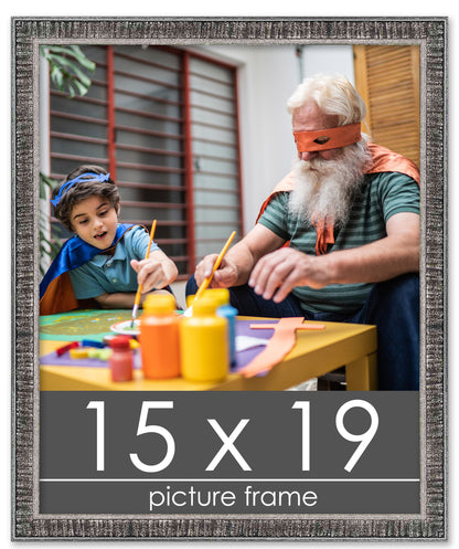 Distressed/Aged Black Wood Picture Frame
