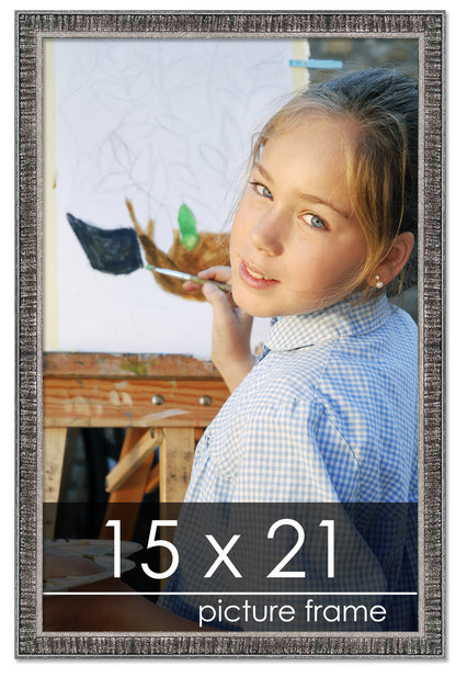 Distressed/Aged Black Wood Picture Frame