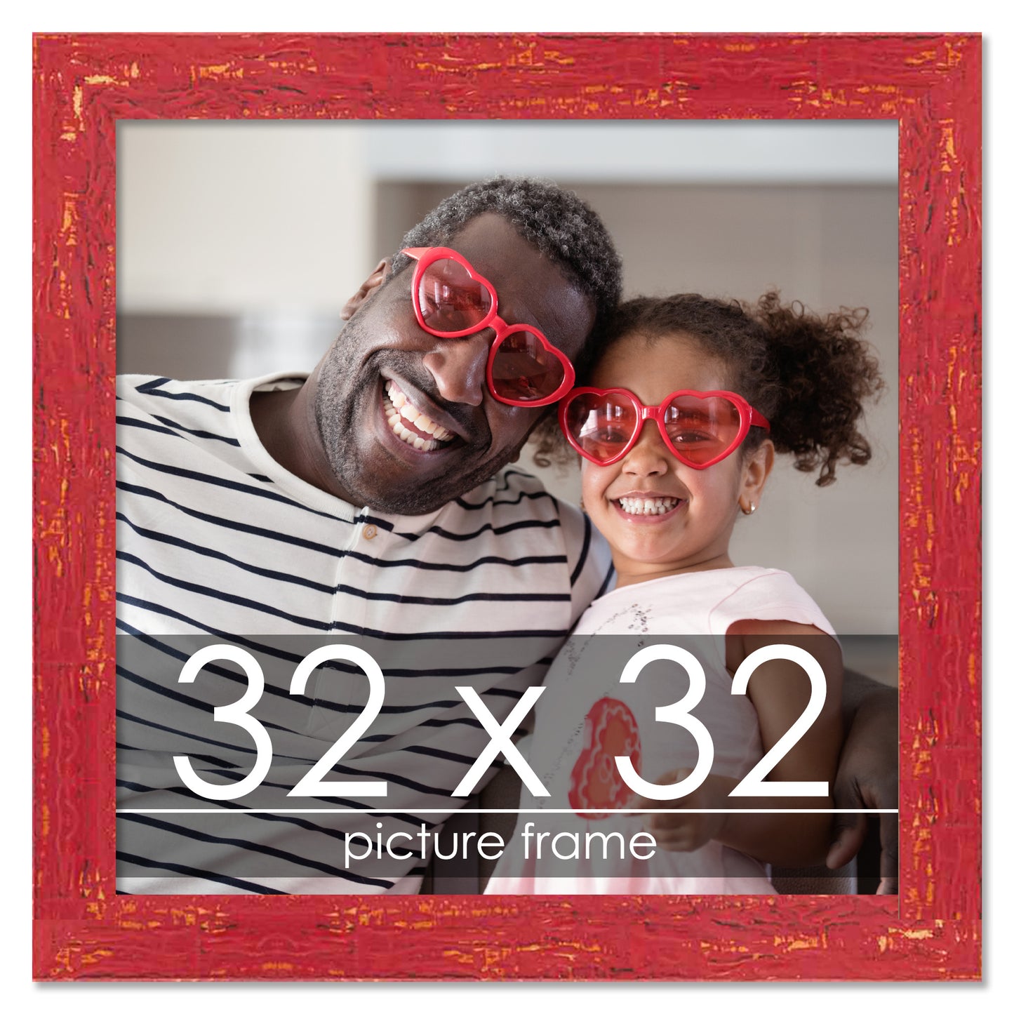Shabby Chic Red Wood Picture Frame
