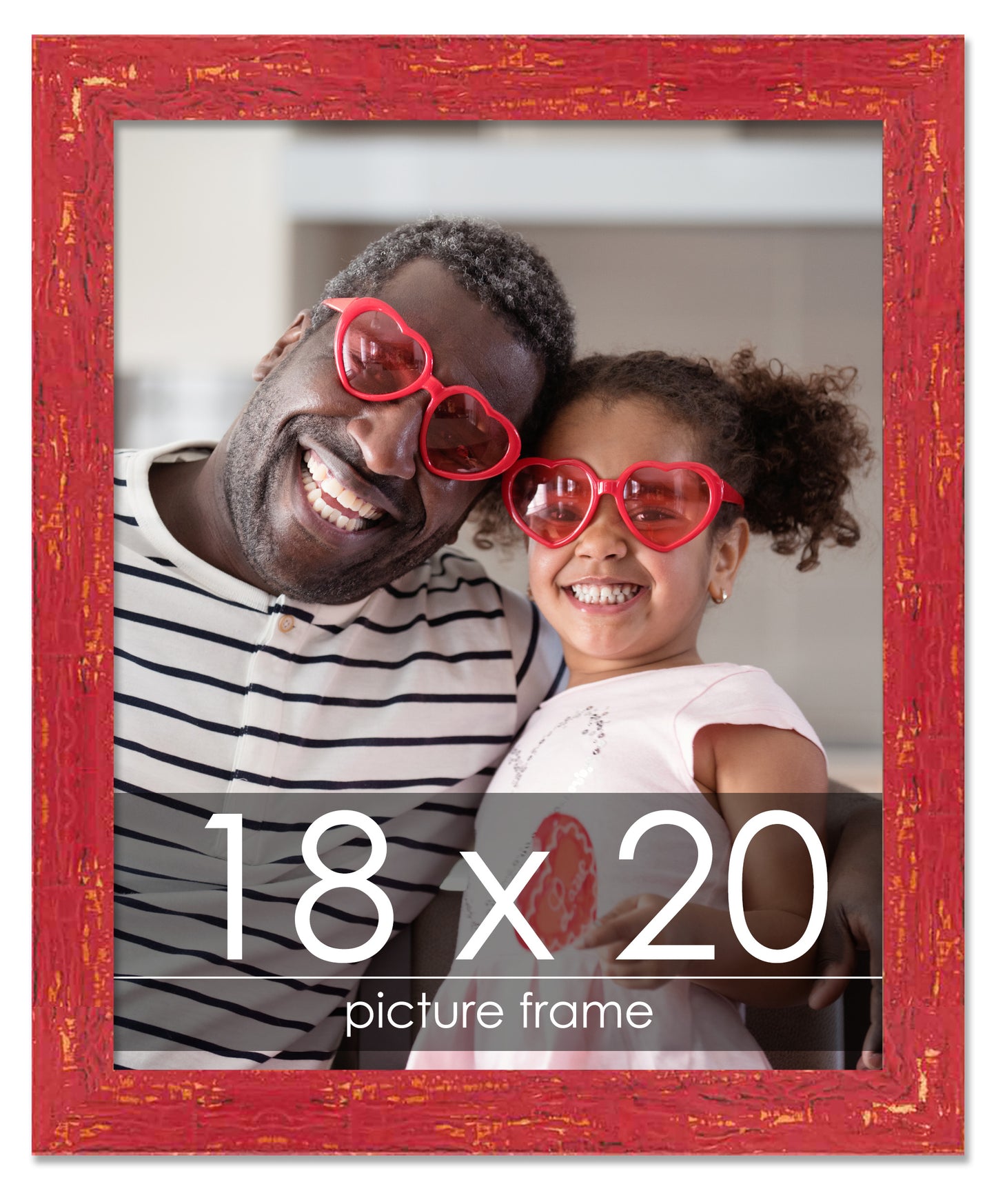 Shabby Chic Red Wood Picture Frame