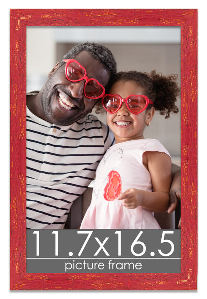 Shabby Chic Red Wood Picture Frame